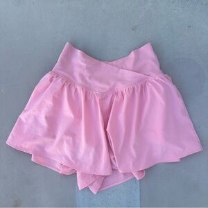 Aerie Coral High-Waisted Shorts